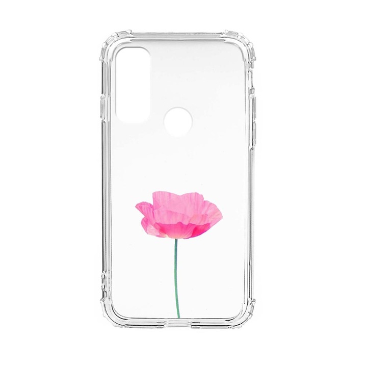 Husa Anti Shock Silicon Compatibila Cu Motorola Moto E20, Rose - Pastel Pink, Military Grade Drop Protection, AS 693