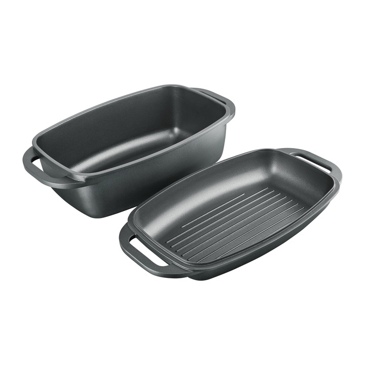 Tava cu capac 2 in 1, 31x21x11.5cm, 5.6L, invelis ILAG Premium, AMBITION Magnat