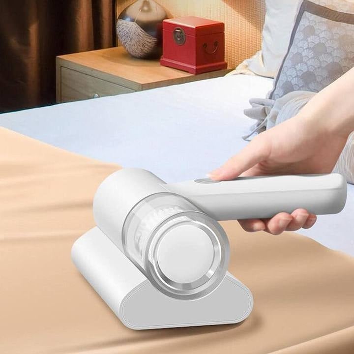Aparat de igenizare si aspirator antiacarieni, Sterilizare ultravioleta, Baterie, 50 W, Alb