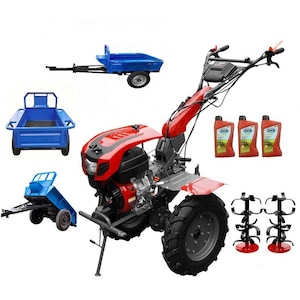 Pachet Motocultor Profesional Weima Wm 1100D 6 Viteze - Benzina 9,5Cp cu Diferential, 11 Piese
