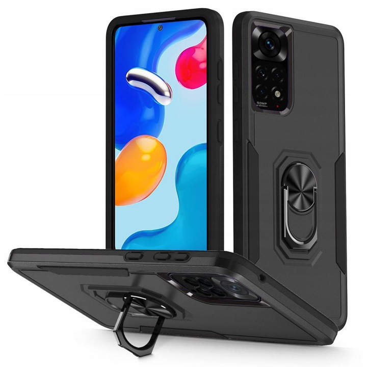 Tok TECH-PROTECT Magring, Xiaomi Redmi Note 11 / 11S, fekete
