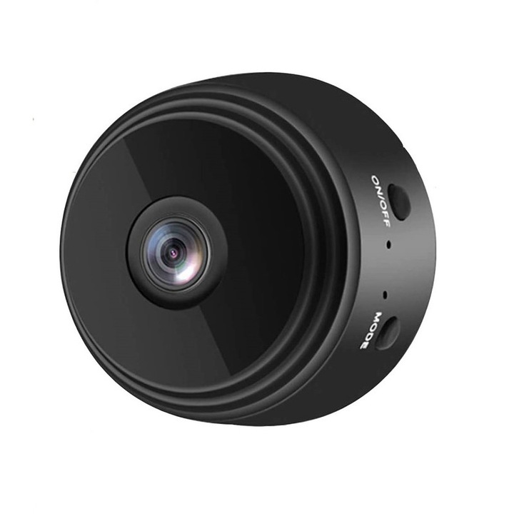 Mini camera supraveghere, Lankoer, 1080P HD, Portabila, Negru