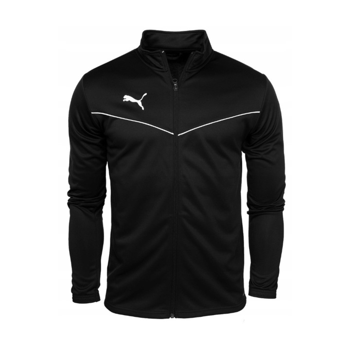 Hanorac sport cu fermoar Puma, Poliester, Negru, Negru