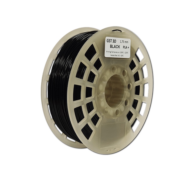 Filament 1.75mm PLA+ bobina 1kg culoare neagra