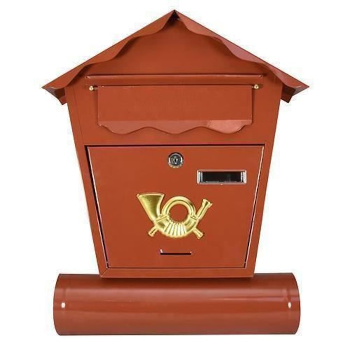 Пощенска кутия, Кафява, 44х10х37 см