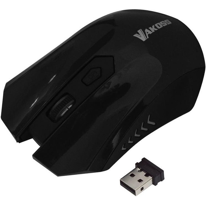 Mouse-ul optic fara fir TM-658UK 4D, 800/1200/1600DPI, 2.4GHz, negru