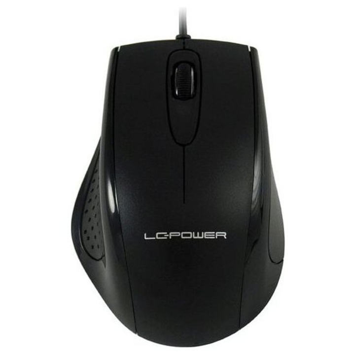 Mouse LC-Power M710B, Optic, USB, cu fir, 800 DPI, 3 butoane, Negru