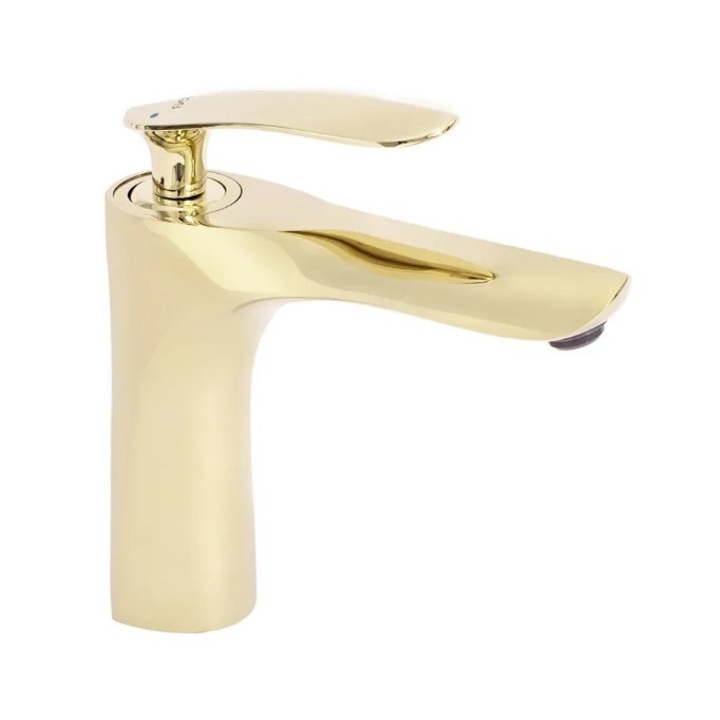 Смесител за мивка Rea Orbit Gold low, Златиста, Ниска