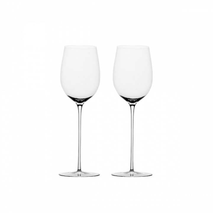 Set 2 pahare pentru vin rosu FLOW Glas Platinum Line, 450 ml, Transparent