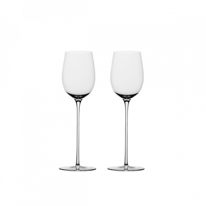 Set 2 pahare pentru vin alb FLOW Glas Platinum Line, 280 ml, Transparent