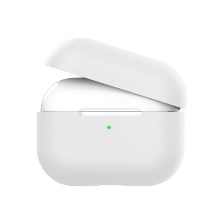 Husa pentru Apple AirPods 3, din silicon, Alb, HUR-BBL4888