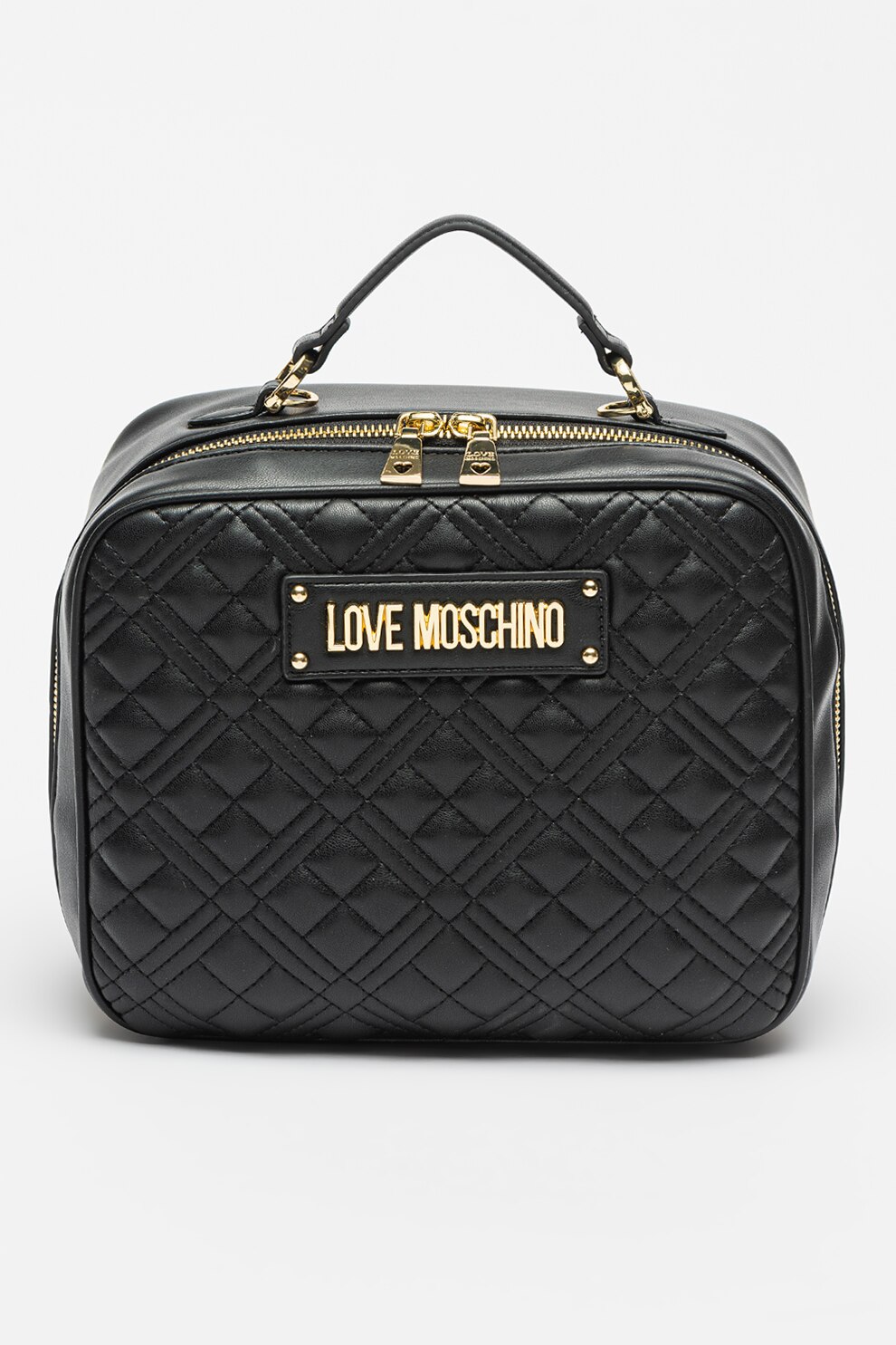 Love Moschino, Geanta crossbody de piele ecologica cu aspect matlasat