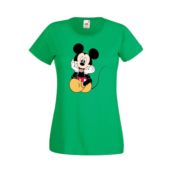 Дамска Тениска Мики Маус Мини Маус Minnie Mouse Mickey Mouse Disney Tralala Mickey Mouse 3, Зелен, XL