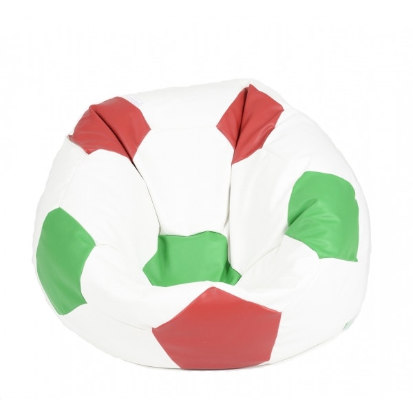 Fotoliu (Mediu) Minge Telstar XL - Italy (piele eco) umplut cu perle polistiren (fotoliu minge marca Pufrelax) Fabricat in Romania