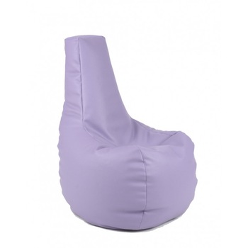 Fotoliu (Mediu) Sunlounger - Violet (piele eco) umplut cu perle polistiren (fotoliu para marca Pufrelax) Fabricat in Romania Fotoliu (Mediu) Sunlounger - Violet (piele eco) umplut cu perle polistiren (fotoliu para marca Pufrelax) Fabricat in Romania