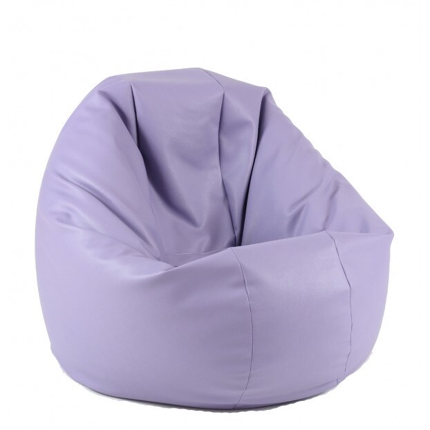 Fotoliu (Mediu) Relaxo XL - Violet (piele eco) umplut cu perle polistiren (beanbag marca Pufrelax) Fabricat in Romania