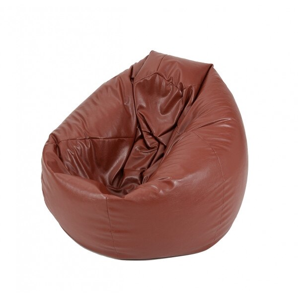 Fotoliu Pufrelax tip Sac Nirvana Gigant piele ecologica, Chocolate , umplut cu perle polistiren