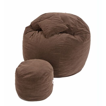 Set Fotoliu (Mare) King Size+Otoman+Perna decorativa - Brown Muffin (Gama Plush Diamond) husa detasabila, Transformabil in pat, Fabricat in Romania, umplut cu fulgi de burete memory mix®, marca Pufrelax Set Fotoliu (Mare) King Size+Otoman+Perna decorativa - Brown Muffin (Gama Plush Diamond) husa detasabila, Transformabil in pat, Fabricat in Romania, umplut cu fulgi de burete memory mix®, marca Pufrelax