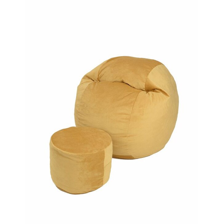 Set Fotoliu (Mediu) Matusalem + Otoman - Lemon (Gama Diamond) husa detasabila, Transformabil in pat, Fabricat in Romania, umplut cu fulgi de burete memory mix®, marca Pufrelax