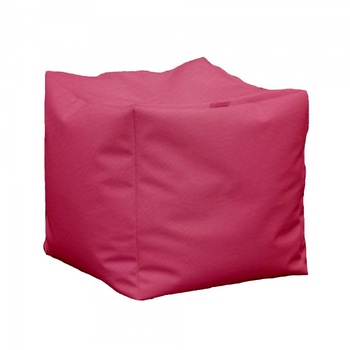 Fotoliu (Mic) Taburet Cub - Roz (piele eco) umplut cu perle polistiren (beanbag marca Pufrelax) Fabricat in Romania Fotoliu (Mic) Taburet Cub - Roz (piele eco) umplut cu perle polistiren (beanbag marca Pufrelax) Fabricat in Romania