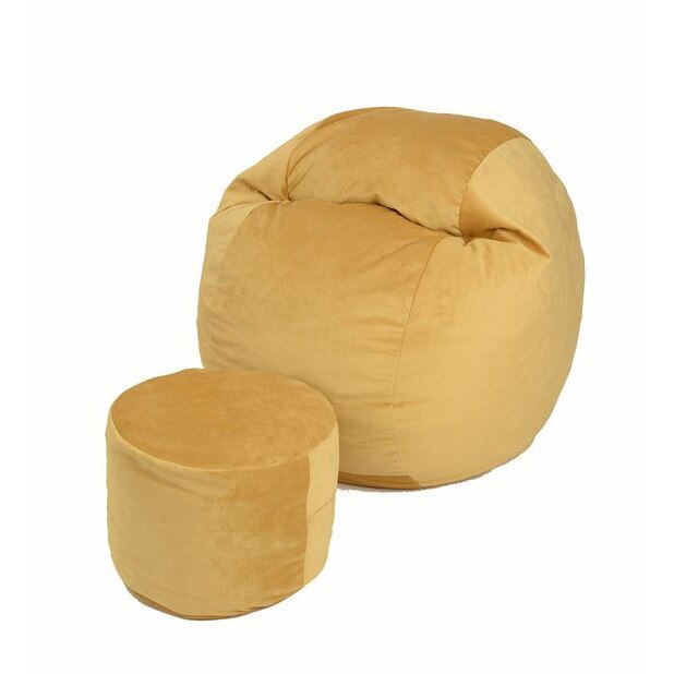 Set Fotoliu (Mare) King Size + Otoman - Lemon (Gama Diamond) husa detasabila, Transformabil in pat, Fabricat in Romania, umplut cu fulgi de burete memory mix®, marca Pufrelax