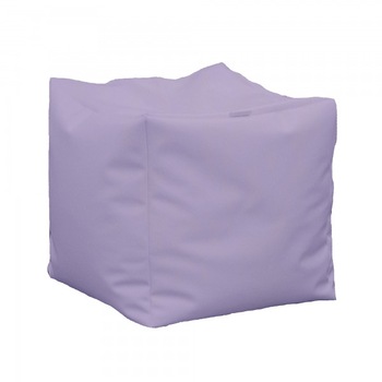 Fotoliu (Mic) Taburet Cub XL - Violet (piele eco) umplut cu perle polistiren (beanbag marca Pufrelax) Fabricat in Romania Fotoliu (Mic) Taburet Cub XL - Violet (piele eco) umplut cu perle polistiren (beanbag marca Pufrelax) Fabricat in Romania