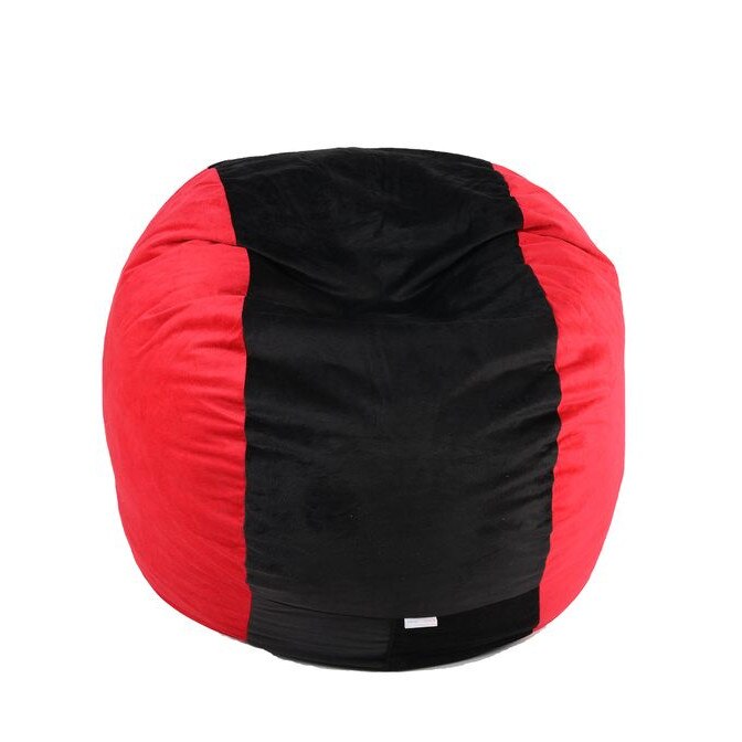 Fotoliu (Mediu) Matusalem - Red & Black (Gama Diamond) husa detasabila, Transformabil in pat, Fabricat in Romania, umplut cu fulgi de burete memory mix®, marca Pufrelax