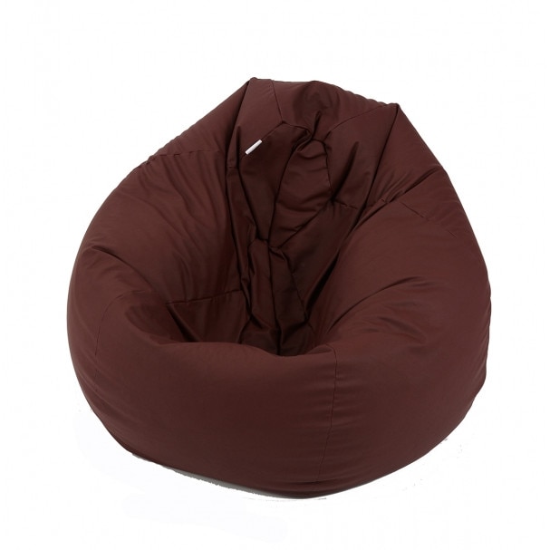 Fotoliu Pufrelax tip Sac Nirvana Gigant piele ecologica, Burgundy, umplut cu perle polistiren