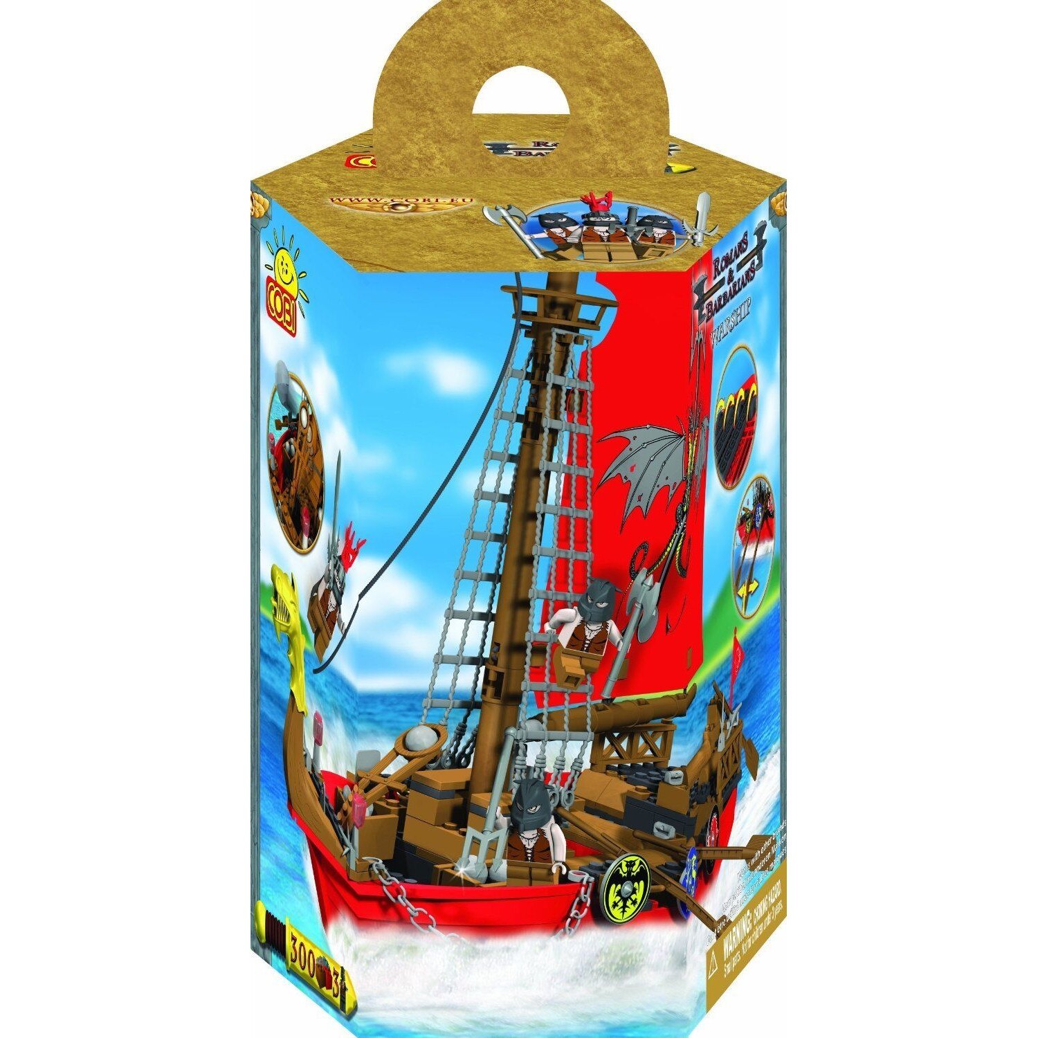 Set de construit Cobi Nava de razboi barbara, 300 piese