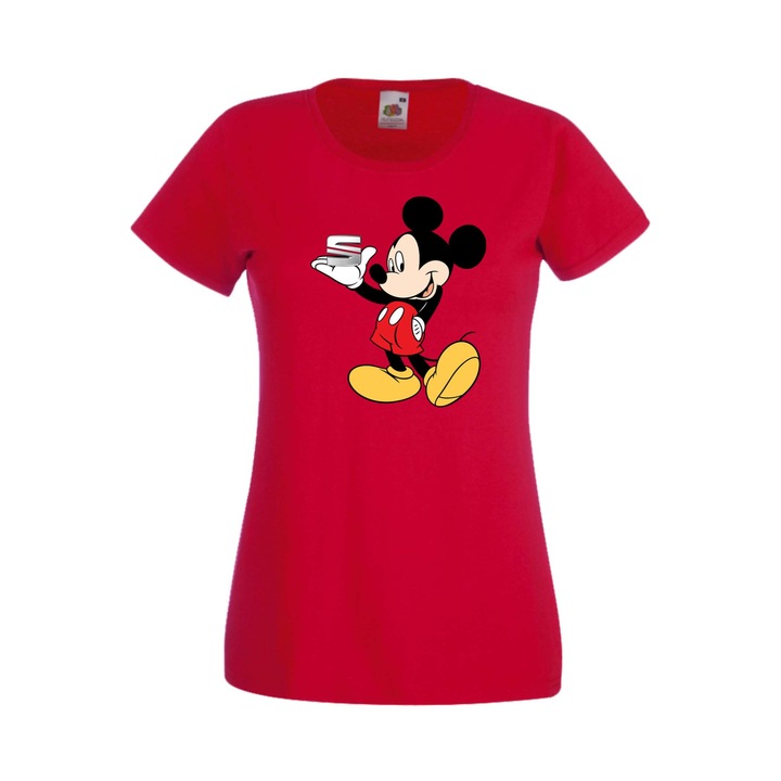 Tricou de dama Mickey Mouse Minnie Mouse Minnie Mouse Mickey Mouse Disney Tralala Mickey Mouse SEAT, Rosu, L