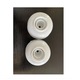 Set bara din otel, 2 bucati, pe colt 90 x 90 cm, cu perdea dus 180X180 cm, Rosu, cu inele de fixare