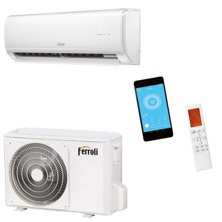 Aer conditionat Ferroli Ambra S 12000 BTU, WI-FI, Follow Me, R32, Programare , Clasa Energetica A++ la racire