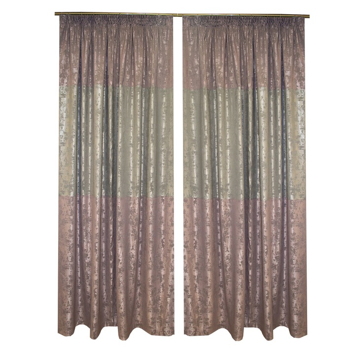 Set draperii Velaria asos gri-lila, 2x190x255 cm