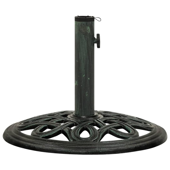 Baza de umbrela vidaXL, verde, 40x40x32 cm, fonta