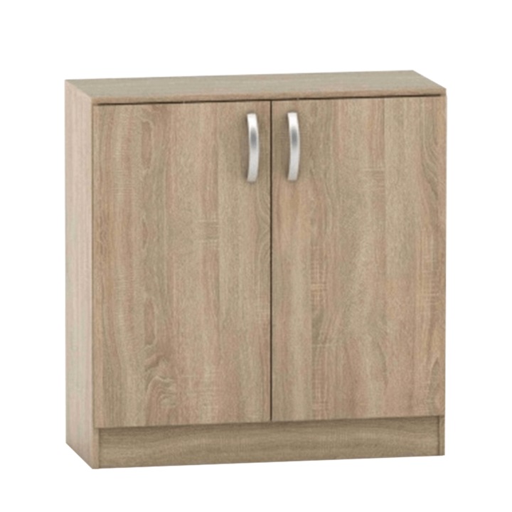 Comoda cu 2 usi din mdf maro stejar sonoma Betty 90x39x93 cm