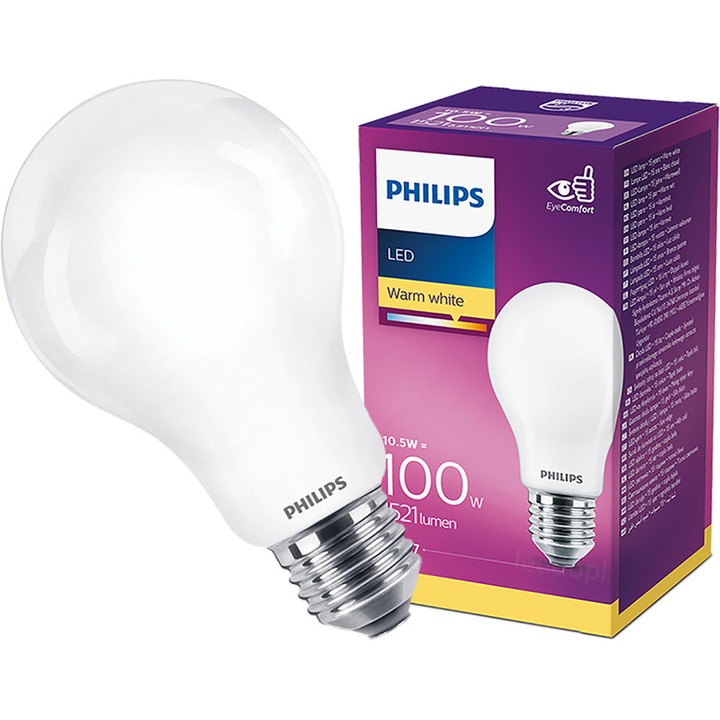 LED крушка A60 E27 5.5W 2700K 1521lm Philips