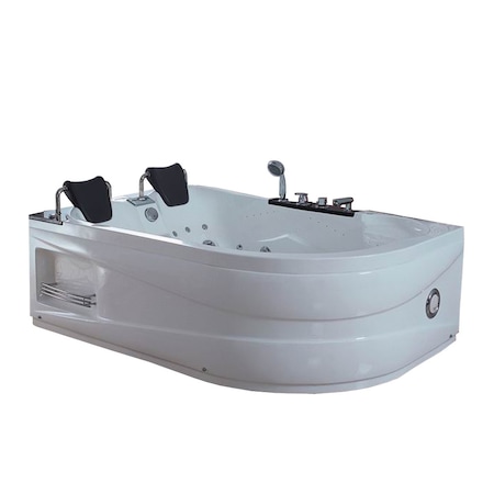 Cada cu hidromasaj SPA-062 stanga, alb, 1800 x 1200 x 680 mm, acril sanitar antibacterian