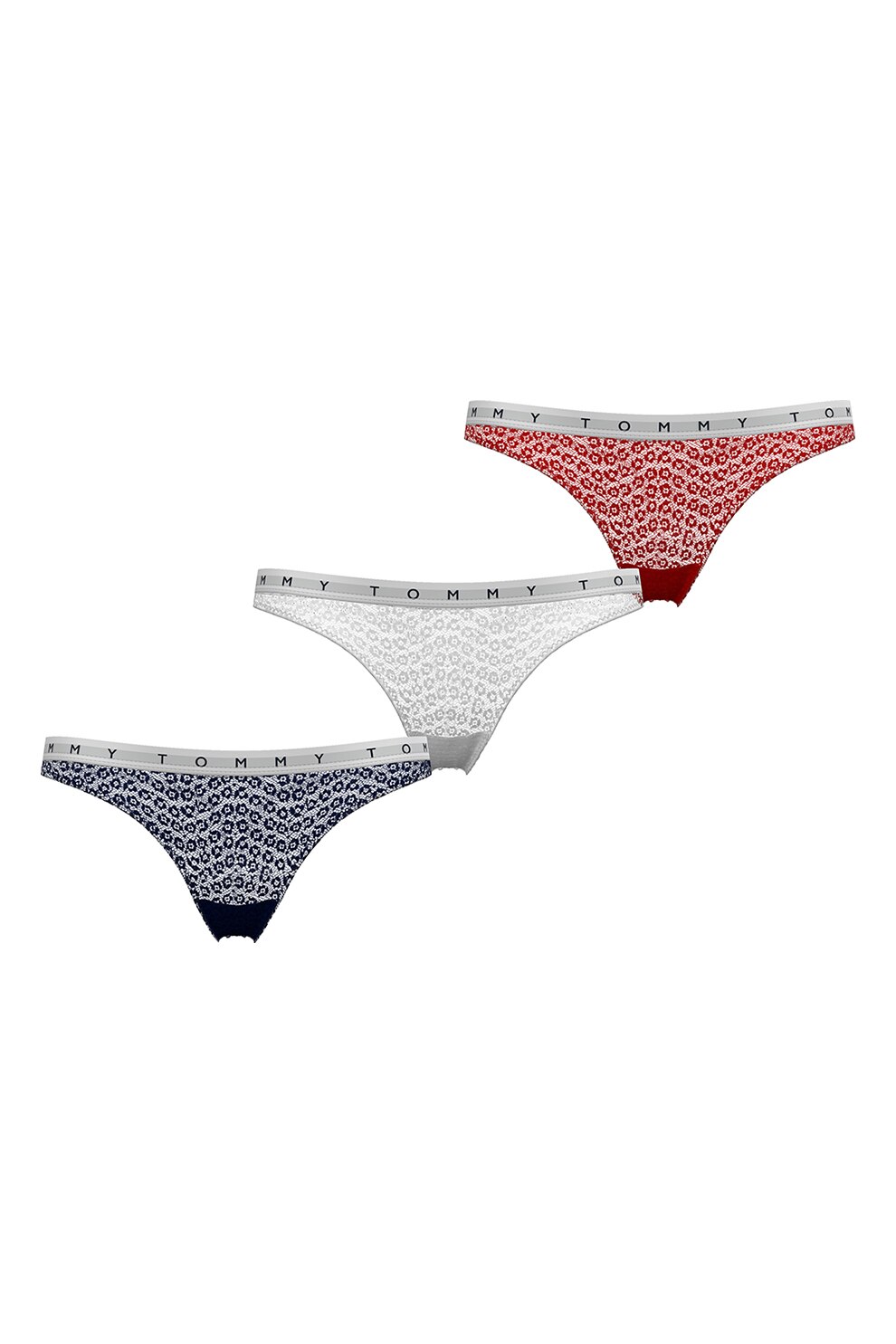 Tanga TOMMY HILFIGER - magenta / roz pastel / negru / alb