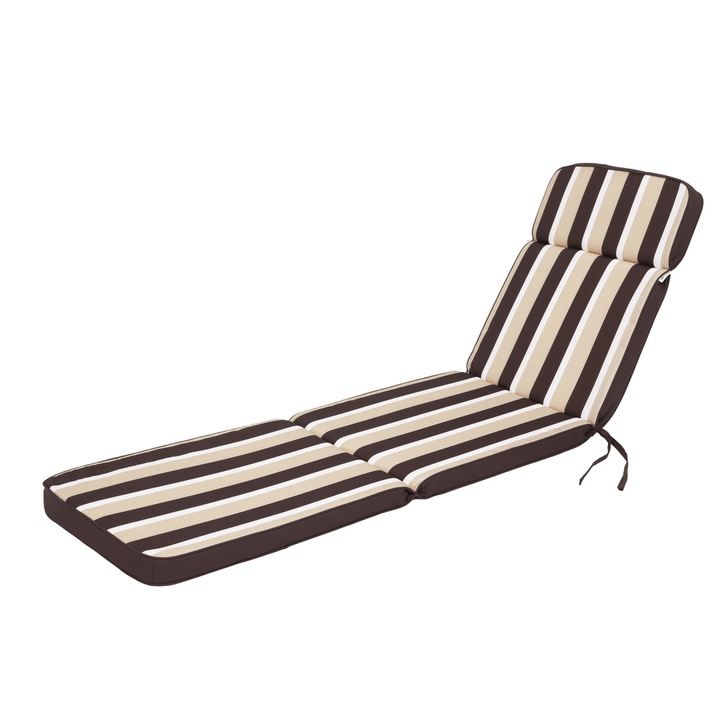 Perna de sezlong "Iris" Maro cu dungi bej Oxford 74x47x5 cm | 104x47x5 cm