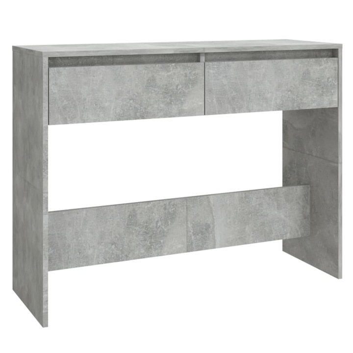 Masa consola vidaXL, gri beton, 100x35x76,5 cm, PAL, 18 kg