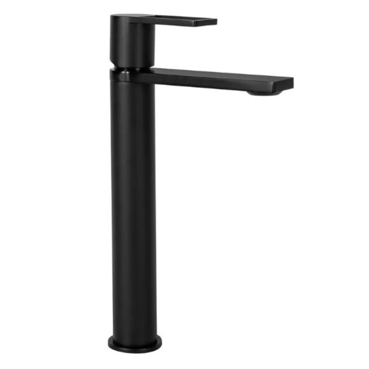 Смесител за мивка Rea Flip Black High, Черен, Висок