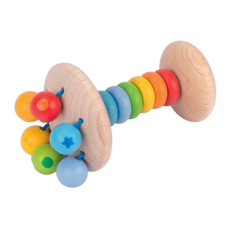 Csörgő játék szivárványos fagyöngyökkel