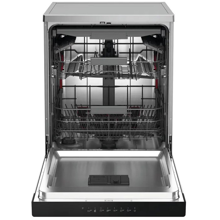 Masina de spalat vase independenta Whirlpool WFC3C26PFX, 14 seturi, 8 programe, Clasa E, 60 cm, inox