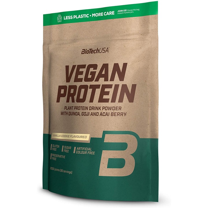 Supliment nutritiv Vegan Protein, 2 kg, BioTech USA