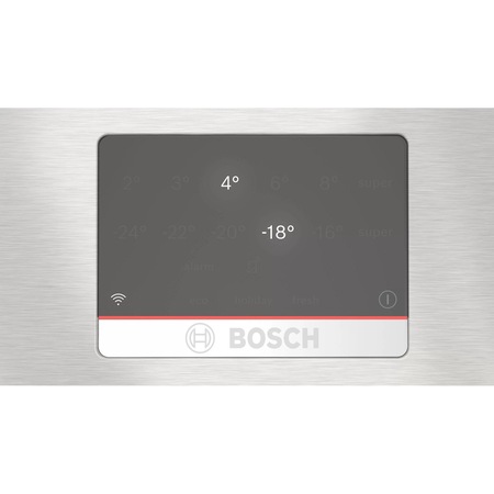 Combina frigorifica independenta BOSCH KGN39AICT Serie 6, Vita Fresh 0°C, No Frost, Tehnologie cu invertor inteligent, Home Connect, Perfect Fit, 203x60 cm Inox Anti Amprenta