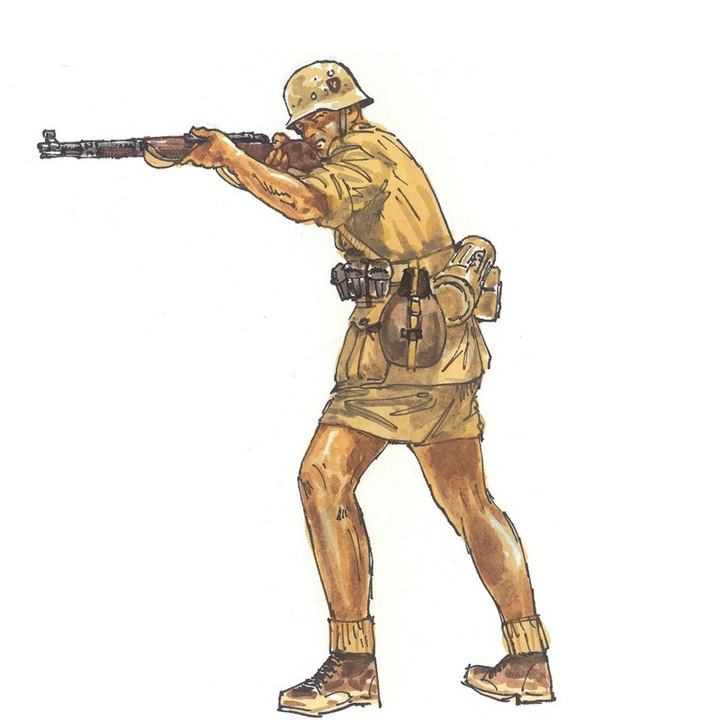 Комплект фигурки Италиански войници Германски африкански корпус от Втората световна война 50 бр. 1:72 ITA 6076