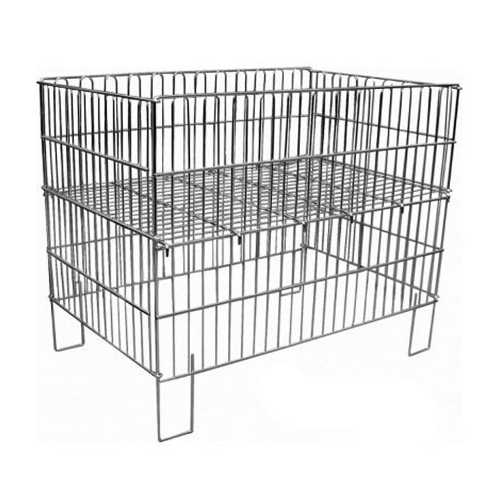 Промоционален кош, с подвижно дъно, метален, 400x500xH600 мм, хром