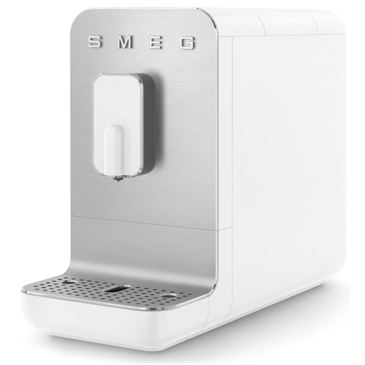 Автоматична еспресо кафемашина SMEG BCC01WHMEU 50's Style, 19 бара, 1350W, Бяла