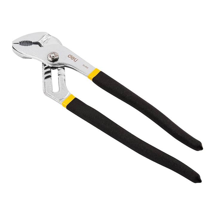 Cleste ajustabil, Deli Tools, 305 mm, Negru/Galben