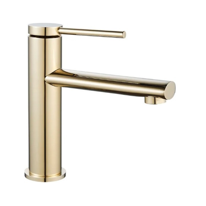 Смесител за мивка Rea Oval Gold Low, Хром, Нисък